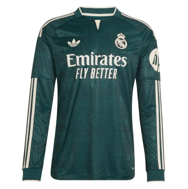 2026-27 Real Madrid Away Long Sleeve Soccer Jersey Shirt Authentic Version